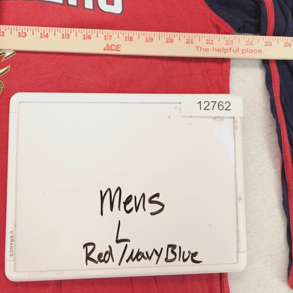 Adidas Cleveland Cavaliers Graphic Long Sleeve Basketball Shirt Mens Size L Red - Picture 7 of 9